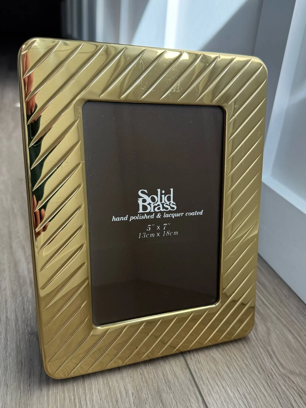 1980s Solid Brass Picture Frame - 5x7